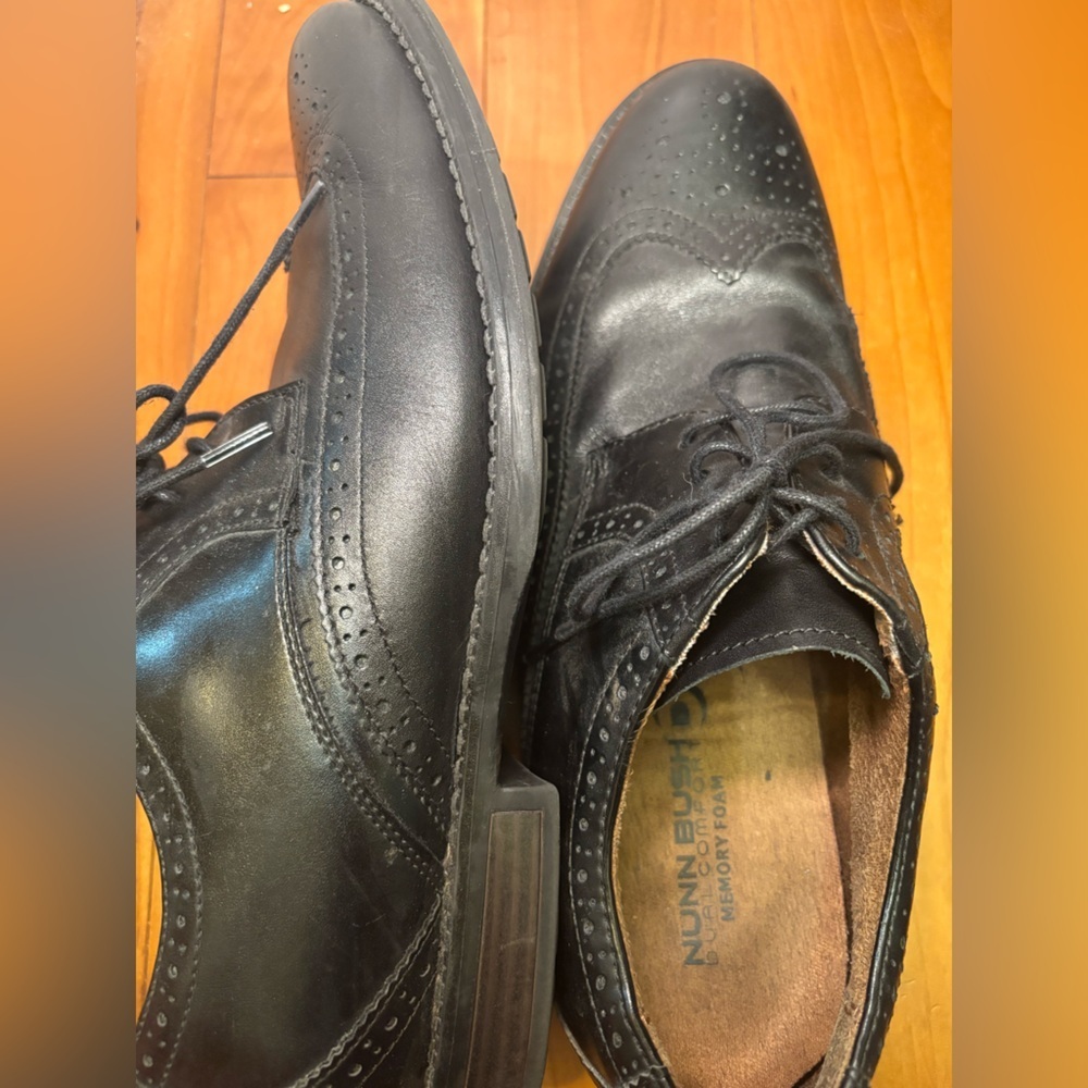Nunn Bush Black Leather Brogue Oxfords - Picture 7 of 8